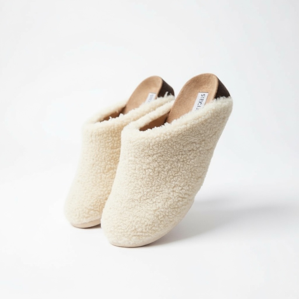 New in Box Steve Madden Women’s Sherpa Fleece Clog Slipper Mules Slide Comfy